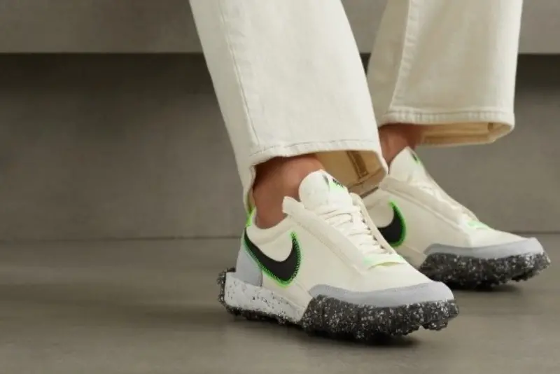 Giày Nike Waffle Racer Crater 'Pale Ivory Electric Green' CT1983-102 - Ảnh 3