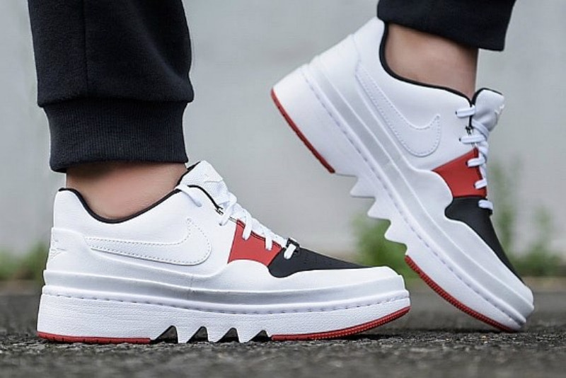 Giày Nike Wmns Air Jordan 1 Jester XX Low Laced 'White Red' CI7815-101 - Ảnh 5