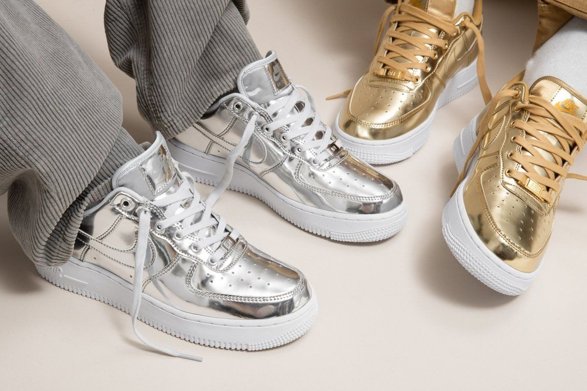 Giày Nike Air Force 1 SP 'Metallic Silver' CQ6566-001 - Ảnh 6