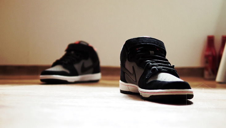 Giày Nike Dunk SB Mid Black Medium Grey 314383-018 - Ảnh 2