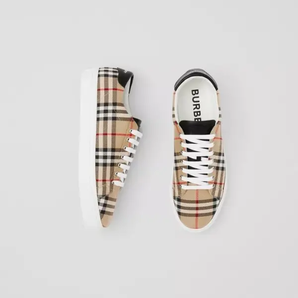 Giày Burberry Bio Based Sole Vintage Check And Leather 80381851 - Ảnh 4