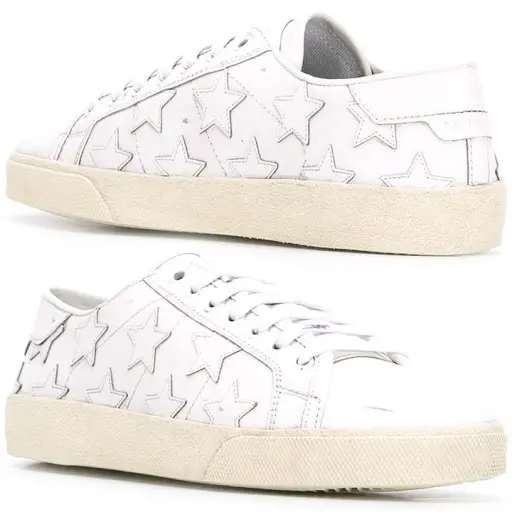 Giày Saint Laurent Women's Star Leather Patch Sneakers 457824-CN400-9013 - Ảnh 3