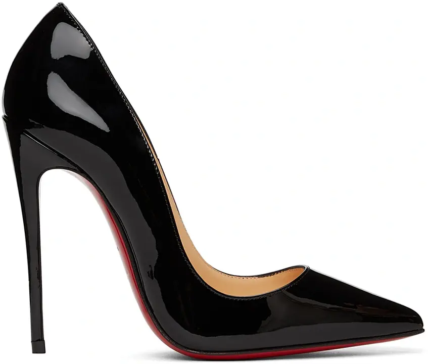 Giày Cao Gót Christian Louboutin Kate 100 'Black/Red Kid' 1210662J323