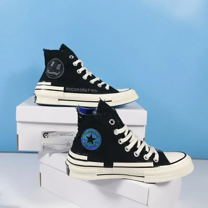 Giày Converse Chuck 70 Hacked Heel High 'Black Blue' A02407C - Ảnh 3