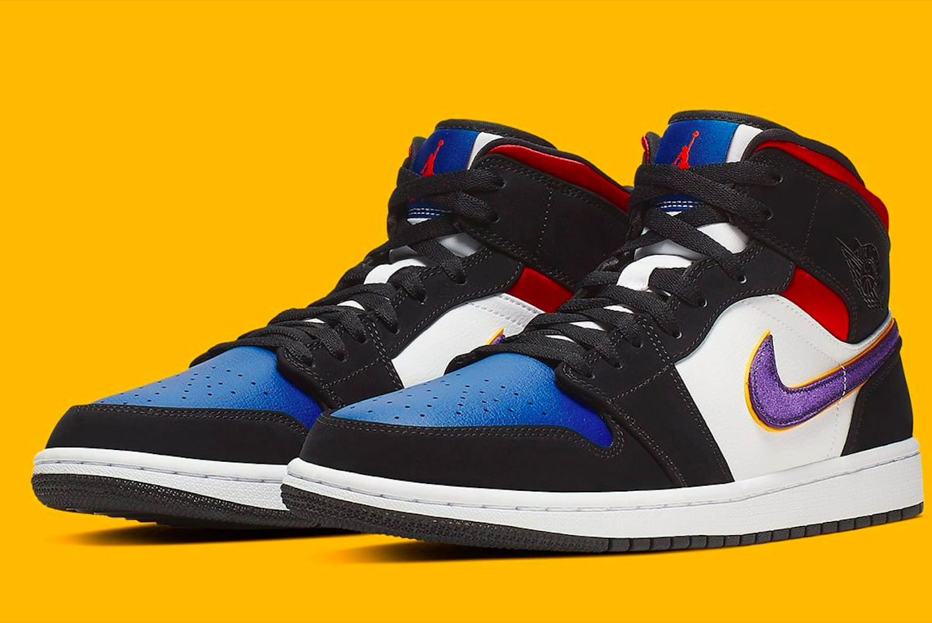 Giày Nike Jordan 1 Mid 'Lakers Top 3' 852542-005 - Ảnh 6