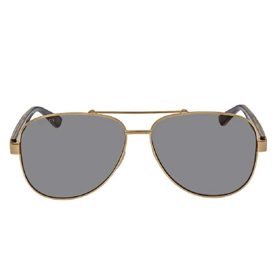 Kính Gucci Grey Aviator ‘Gold Black’ GG0528S-006-63
