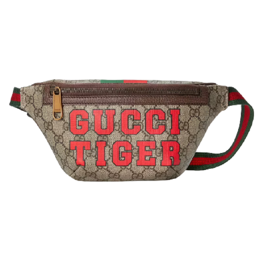 Túi Gucci Tiger GG Belt Bag Beige and Red Leather 675181-US7DC-9395
