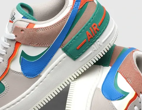 Alternative view of Giày Nike Wmns Air Force 1 Shadow 'Sail Signal Blue Green' CI0919-109