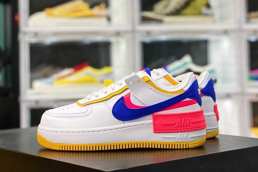 Giày Nike Wmns Air Force 1 Shadow 'White Crimson Blue' CI0919-105 - Ảnh 2
