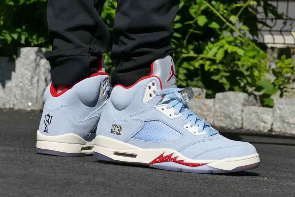 Giày Trophy Room x Air Jordan 5 Retro 'Ice Blue' CI1899-400 - Ảnh 6