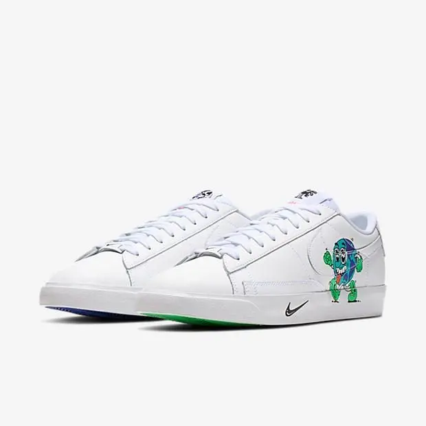 Giày Nike Steven Harrington x Blazer Low Flyleather QS 'Earth Day' CI5546-100 - Ảnh 5