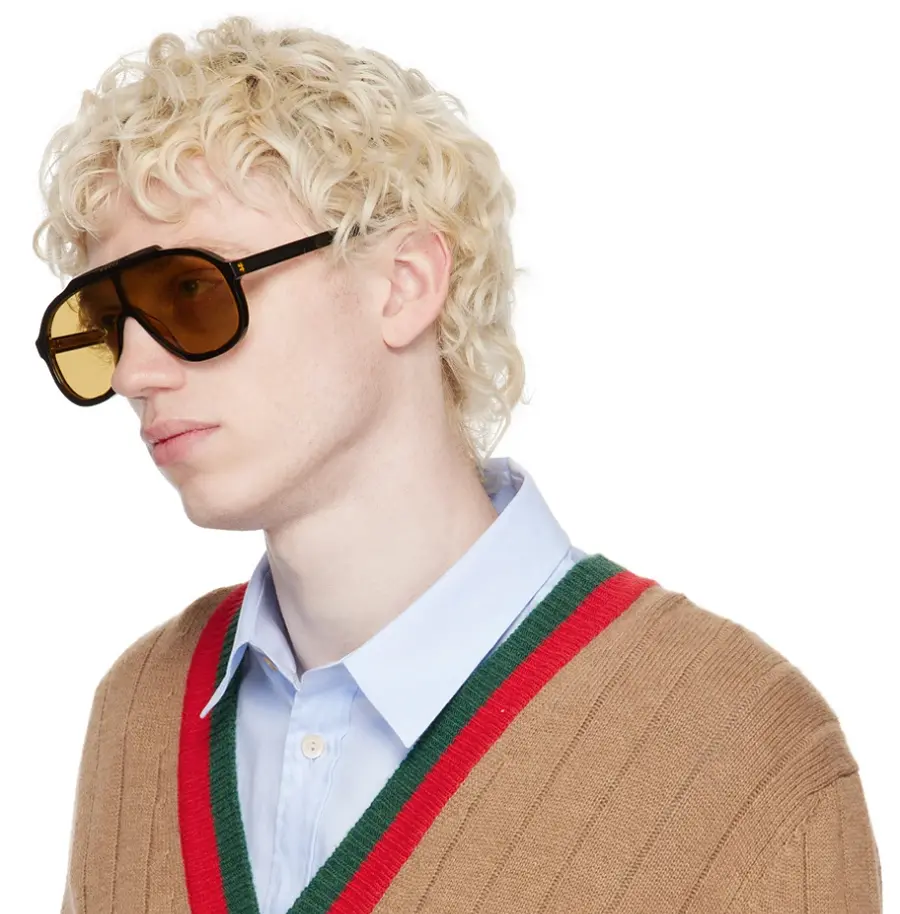 Alternative view of Kính Gucci Shield Sunglasses 'Brown' GG1038S-003