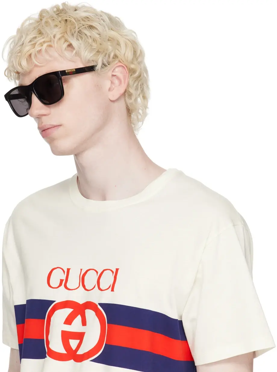 Kính Gucci Square Sunglasses 'Black' GG0746S-001 - Ảnh 9