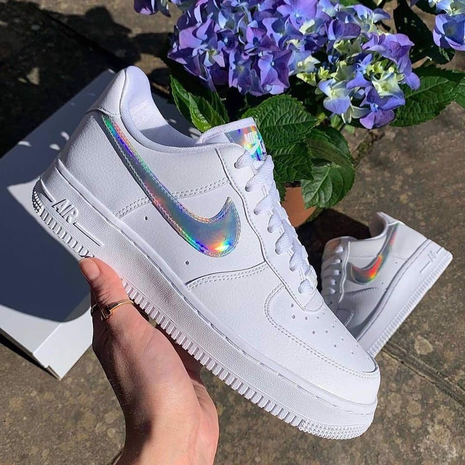Giày Nike Wmns Air Force 1 Low 'Iridescent Swoosh' CJ1646-100 - Ảnh 2