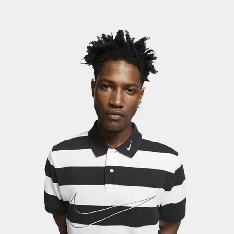 Alternative view of Áo Nike Sportswear Swoosh Polo Knit BlackWhite CJ4909-011
