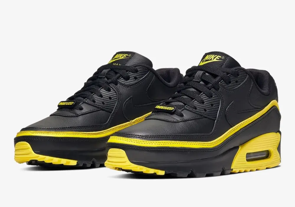 Giày Nike Undefeated x Air Max 90 'Black Optic Yellow' CJ7197-001 - Ảnh 5