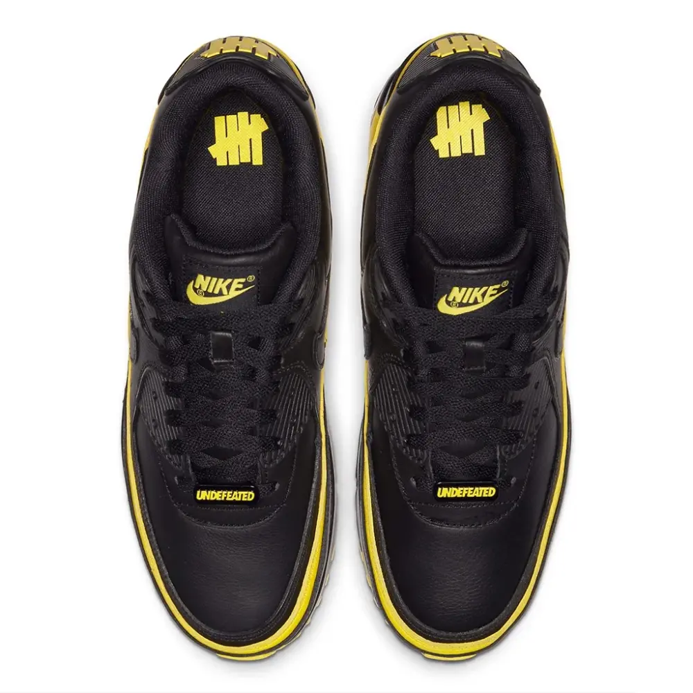 Giày Nike Undefeated x Air Max 90 'Black Optic Yellow' CJ7197-001 - Ảnh 6