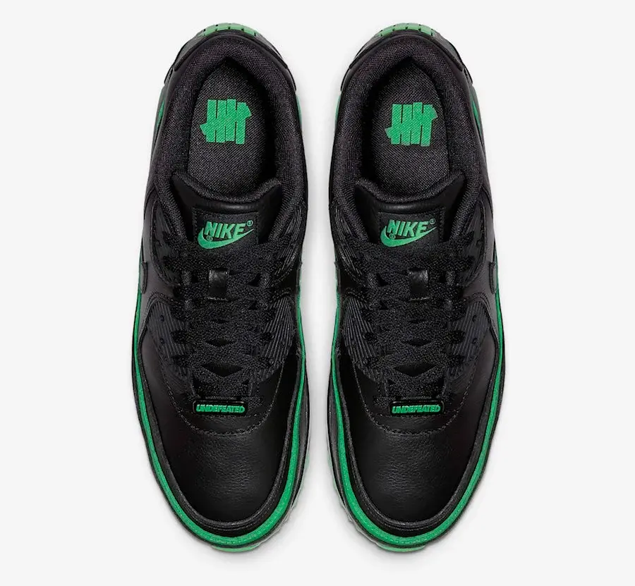 Giày Nike Undefeated x Air Max 90 'Black Green Spark' CJ7197-004 - Ảnh 5