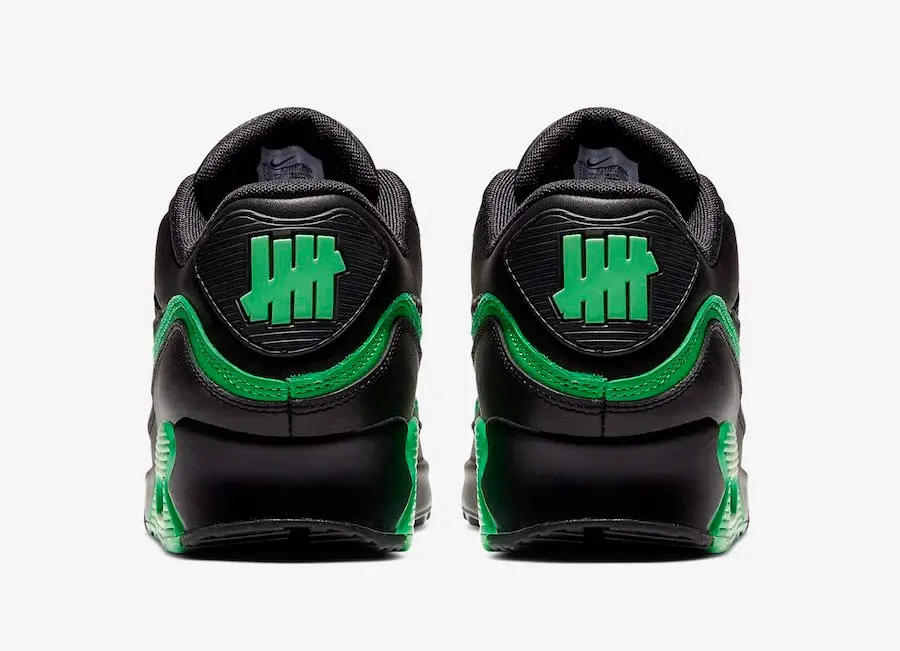 Giày Nike Undefeated x Air Max 90 'Black Green Spark' CJ7197-004 - Ảnh 6