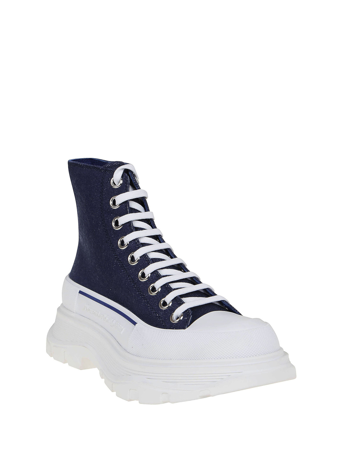 Giày Alexander McQueen Wmns Tread Slick Boots 'Indigo' 611706-W4PD1-4177 - Ảnh 4