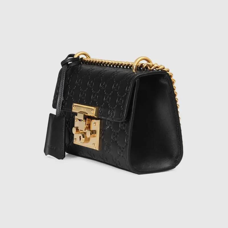 Alternative view of Túi Gucci Black Padlock Small Gucci Signature Shoulder Bag 409487 CWC1G 1000