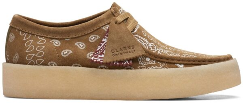 Giày Clarks Wallabee Cup 'Dark Olive Print' 261-68523
