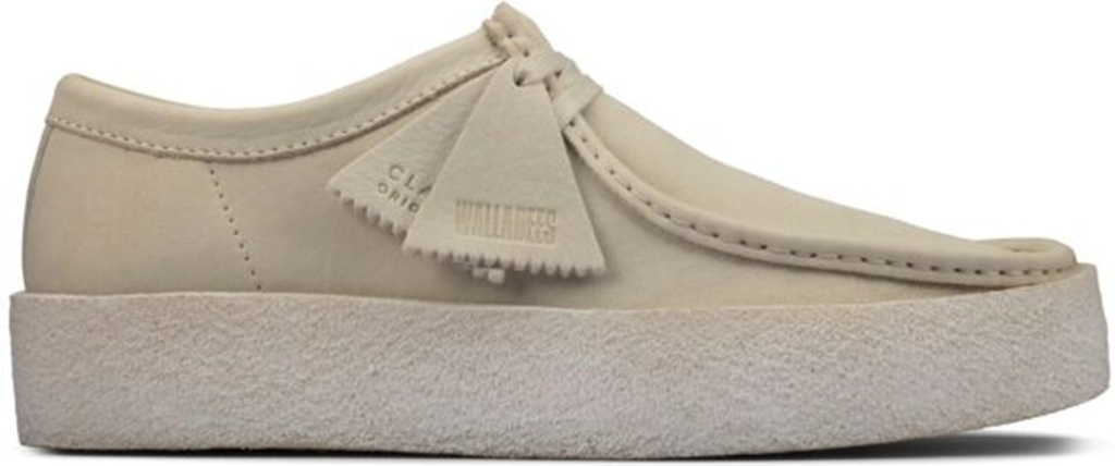 Giày Clarks Wallabee Cup 'White Nubuck' 261-58153