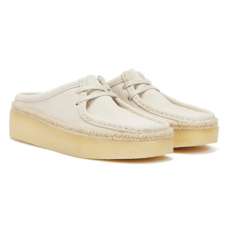 Giày Clarks Wallabee Cup Low 'White Suede' 261-64430 - Ảnh 4