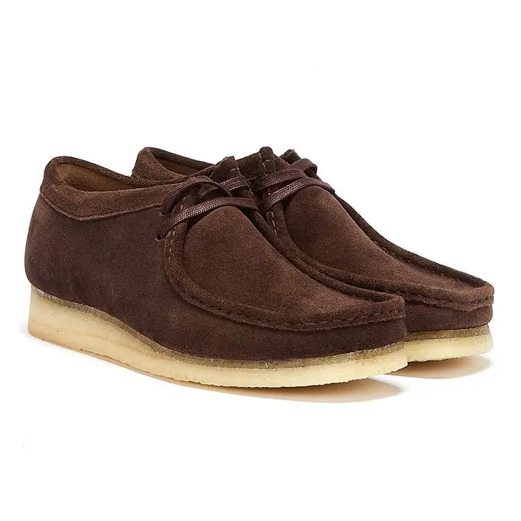 Giày Clarks Wallabee 'Dark Brown Suede' 261-56606 - Ảnh 4