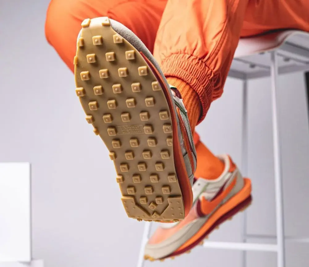Giày Nike Sacai x Clot x LDWaffle 'Net Orange Blaze' DH1347-100 - Ảnh 5