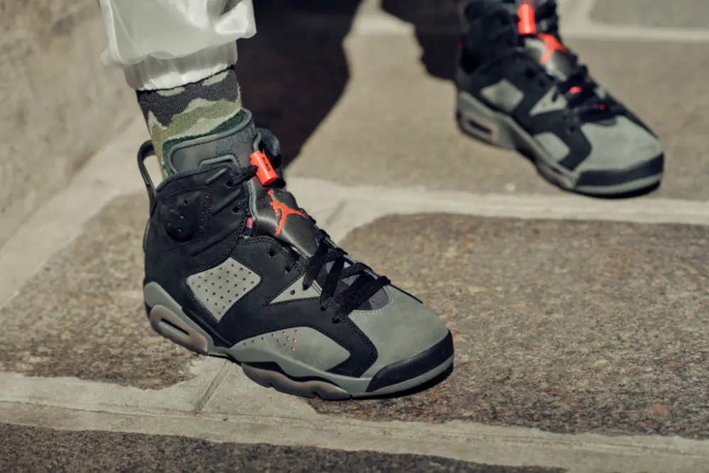 Giày Nike Paris Saint-Germain x Air Jordan 6 Retro BG 'Iron Grey' CN1078-001 - Ảnh 4