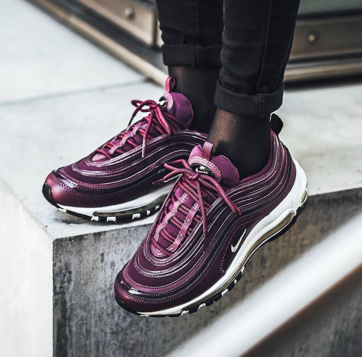 Giày Nike Wmns Air Max 97 Premium 'Bordeaux' 917646-601 - Ảnh 6