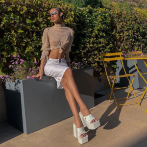 Alternative view of Giày cao gót Naked Wolfe JENNA 'WHITE LEATHER'