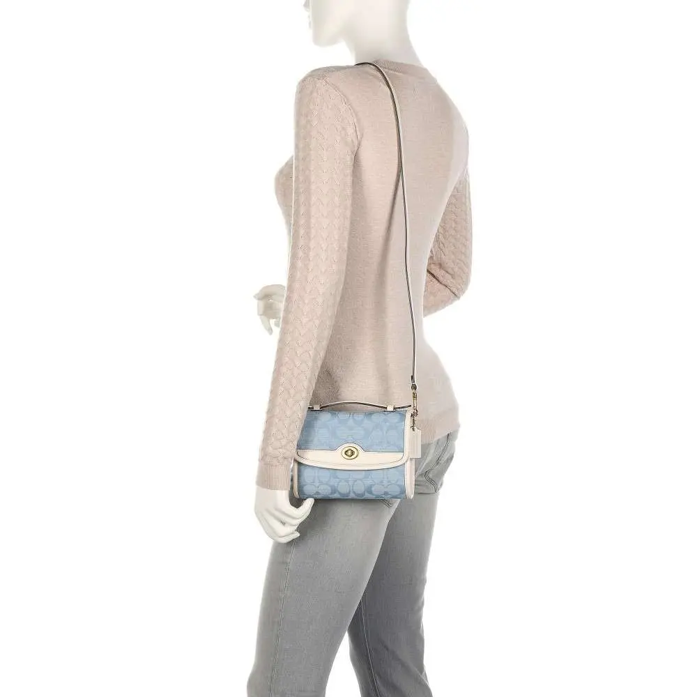 Túi Coach Kip Turnlock Crossbody In Signature Chambray C4676 B4SUX - Ảnh 4