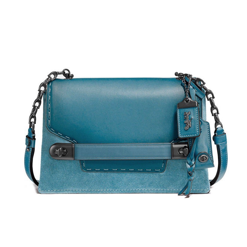 Túi Coach Swagger Chain Crossbody In Colorblock Blue 25833 BPCMB