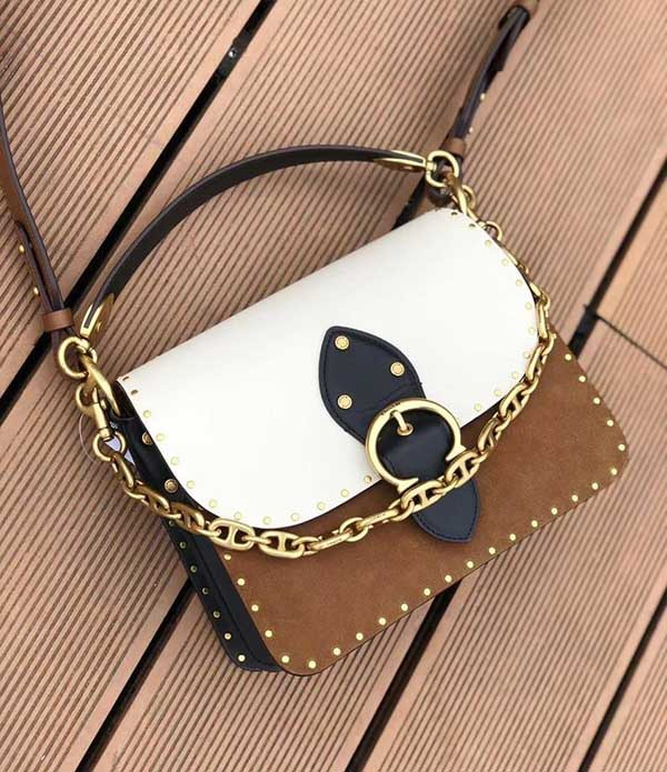 Túi Coach Beat Shoulder Bag In Colorblock With Rivets 4595 B4RGI - Ảnh 2