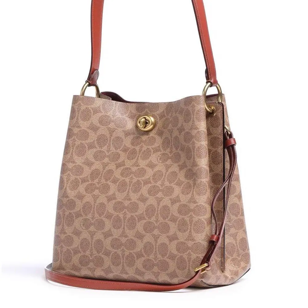 Túi Coach Charlie Bucket Bag Canvas Light Brown 89003 TAN - Ảnh 4