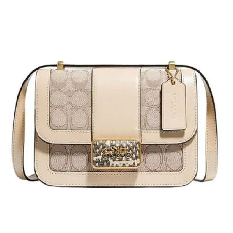Túi Coach Alie 18 In Sinagture Jaccquard 'Snake Skin' C3760 B4SHG