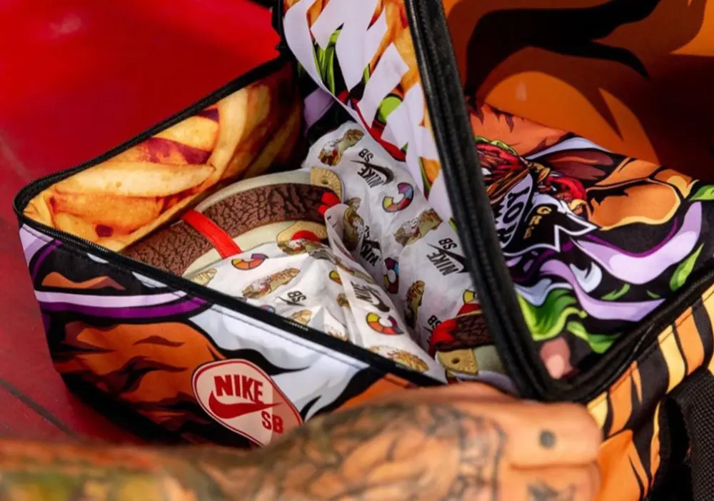 Giày Nike Color Skates x Dunk High SB 'Kebab and Destroy' CZ2205-700 - Ảnh 4