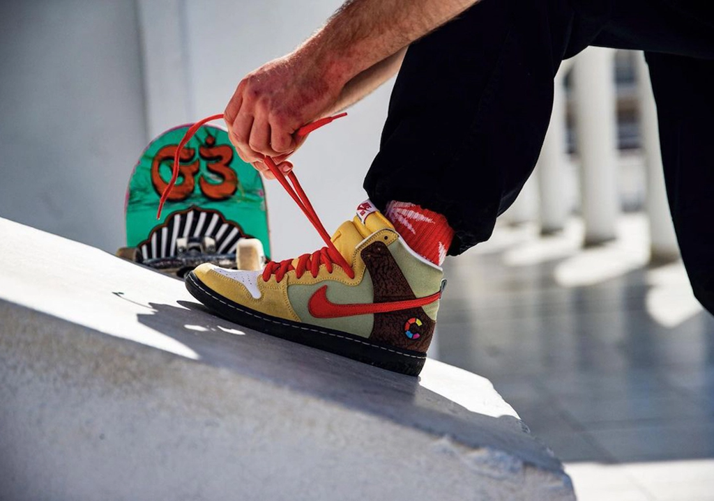Giày Nike Color Skates x Dunk High SB 'Kebab and Destroy' CZ2205-700 - Ảnh 9