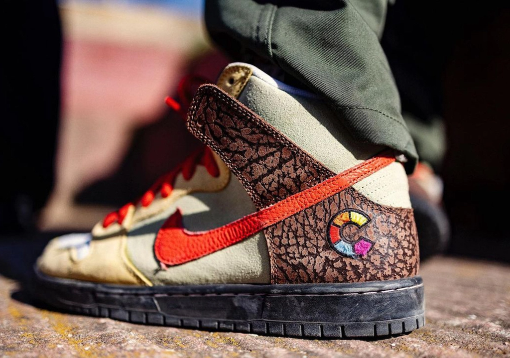 Giày Nike Color Skates x Dunk High SB 'Kebab and Destroy' CZ2205-700 - Ảnh 6