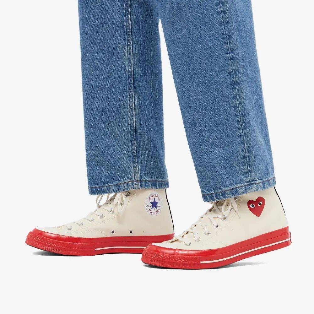Giày Converse Comme des Garçons Play x Chuck 70 High 'Pristine Red' A01794C - Ảnh 2