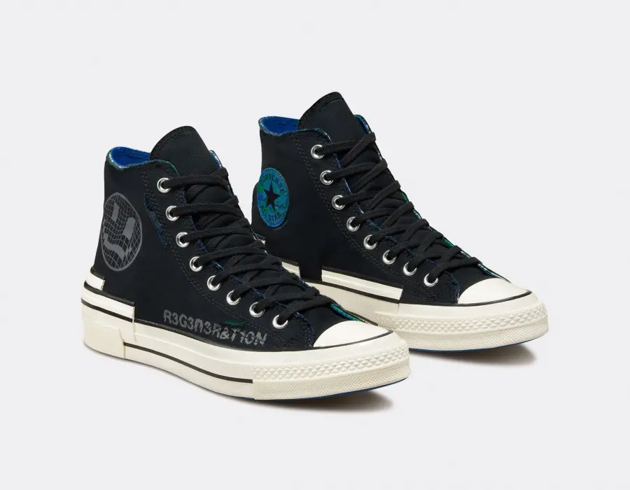 Giày Converse Chuck 70 Hacked Heel High 'Black Blue' A02407C - Ảnh 5
