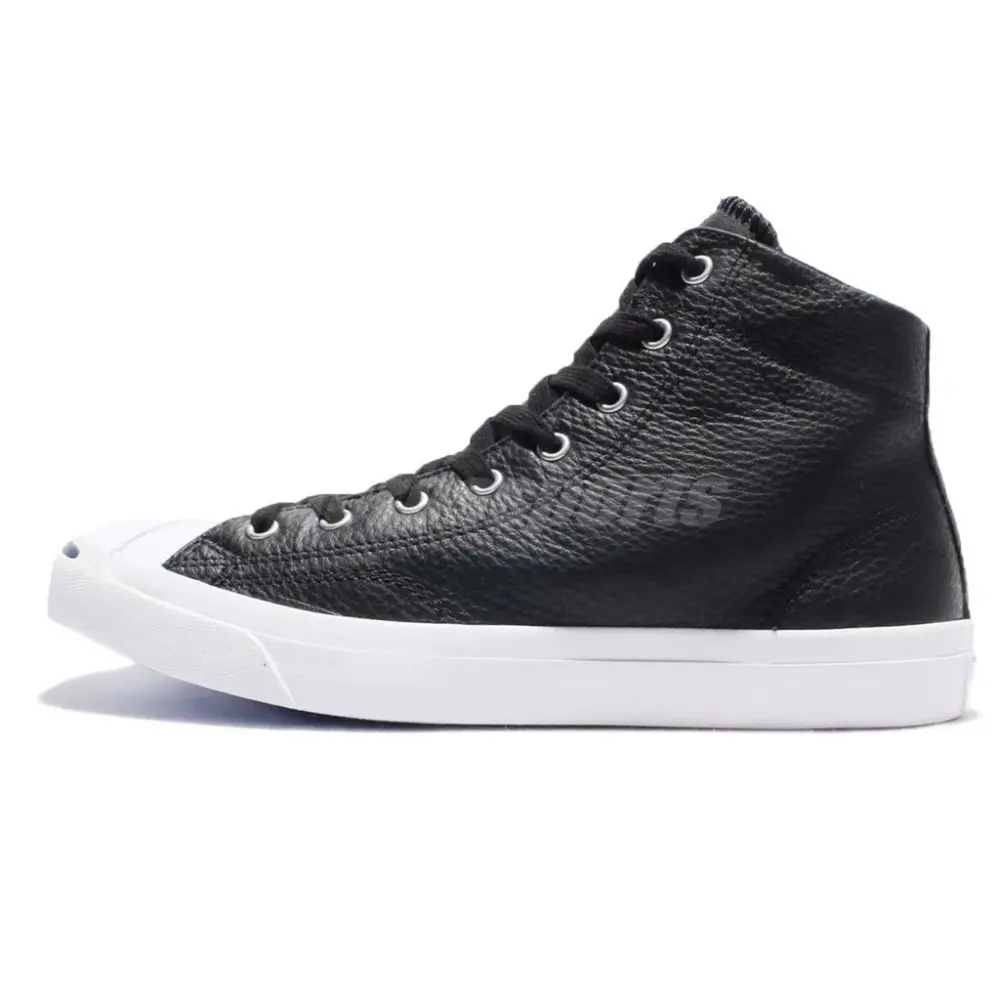 Giày Converse Jack Purcell Leather Mid 'Black' 155718C - Ảnh 3