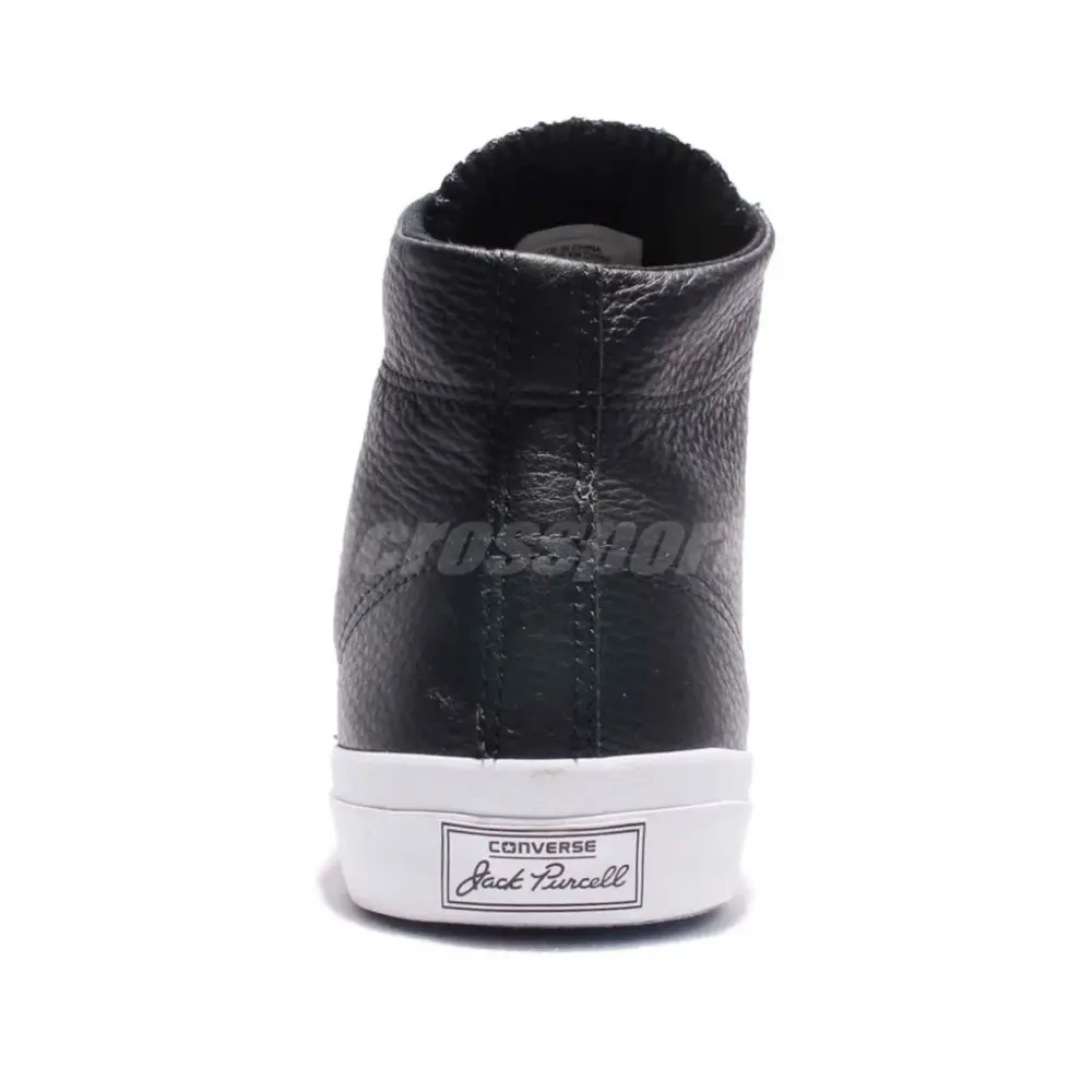 Giày Converse Jack Purcell Leather Mid 'Black' 155718C - Ảnh 6