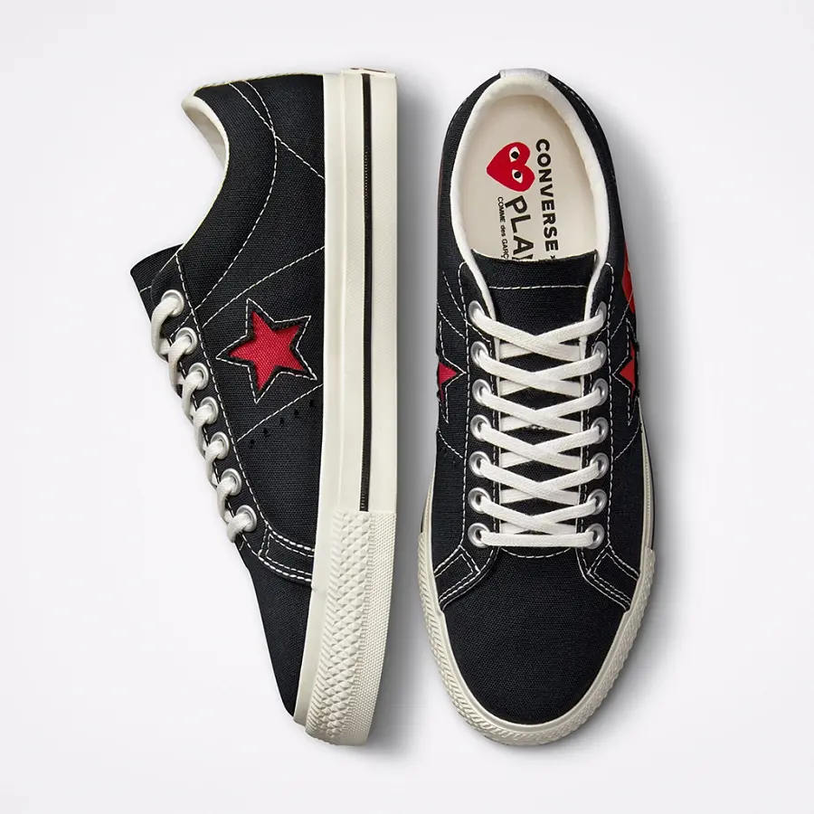 Alternative view of Giày Converse One Star Ox Comme des Garcons PLAY 'Black' A01791C
