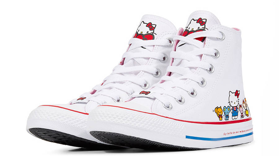 Giày Converse Hello Kitty x Chuck Taylor All Star Canvas Hi 'White' 162944C - Ảnh 6