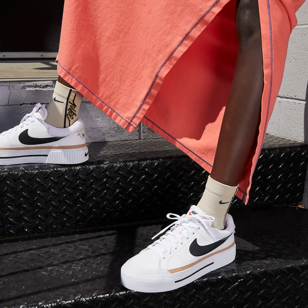 Giày Nike Court Legacy Lift 'White Black' DM7590-100 - Ảnh 4