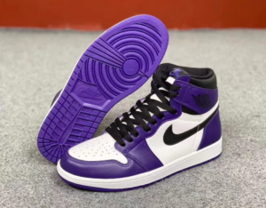 Alternative view of Giày Nike Air Jordan 1 Low GS 'Court Purple' 553560-500