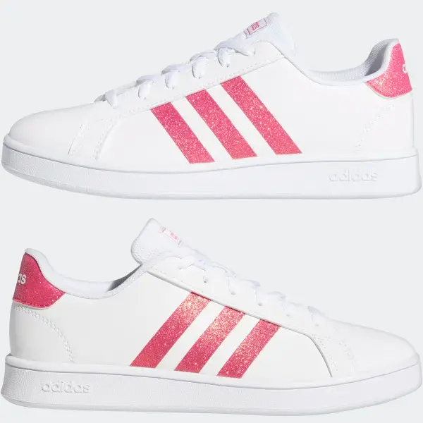 Giày Adidas Grand Court J 'White Real Pink' EG5136 - Ảnh 5